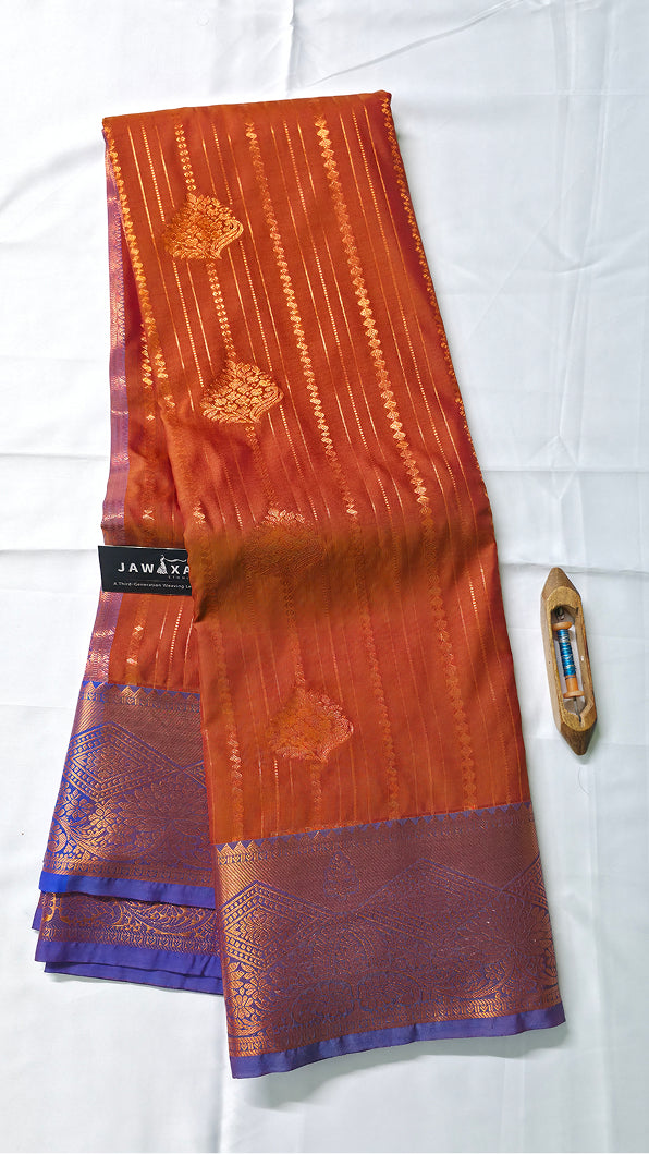 Orangy Red Vairaoosi Saree